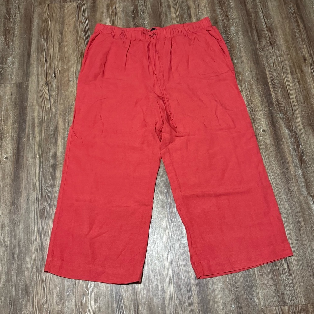 Abercrombie & Fitch Red Wide Leg Pants
